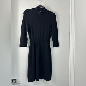 White House Black Market Black Long Sleeve Dress